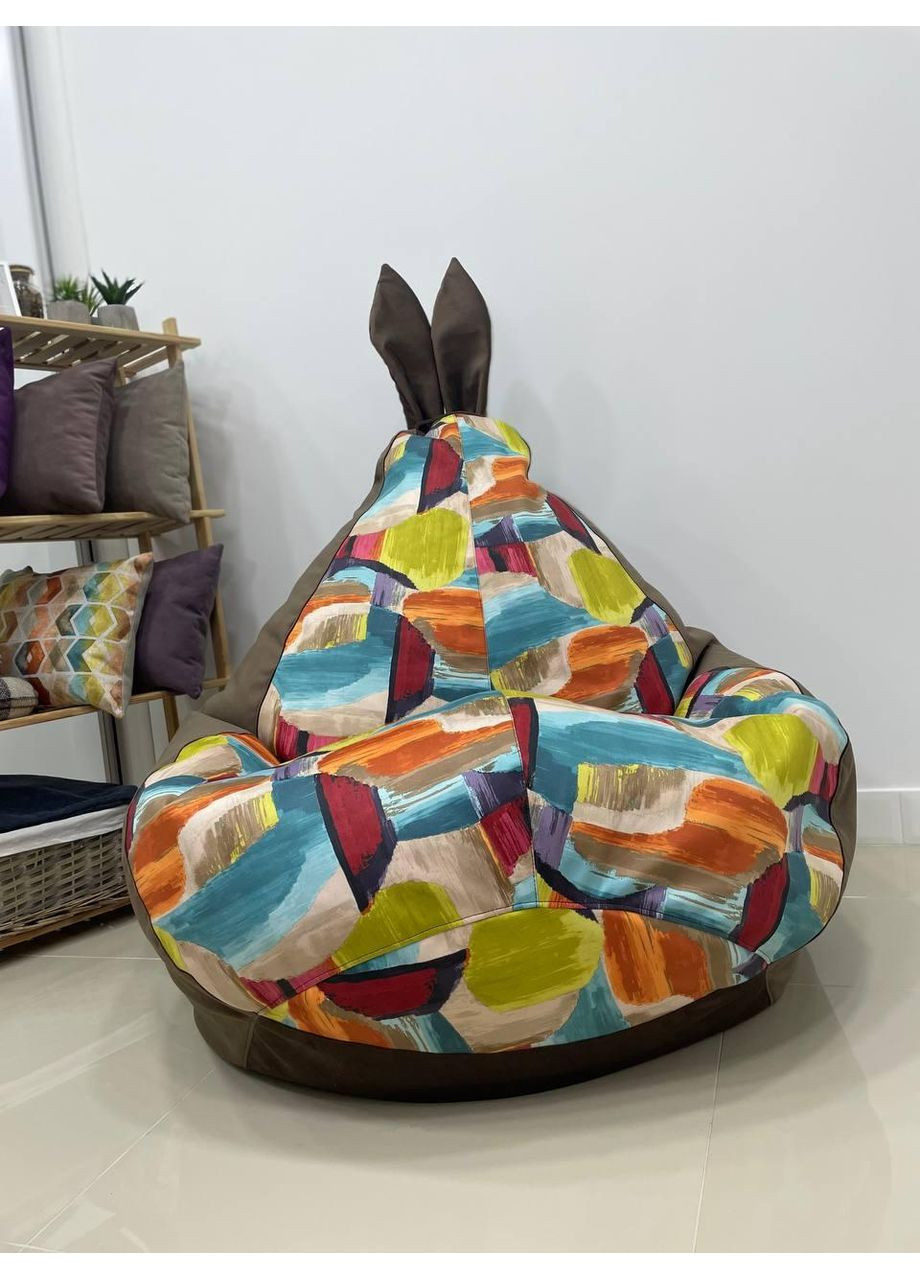 Кресло - мешок груша Зайка, M - 100х75 Akasya 275+Багира 11844 SkyPuff (361257253)