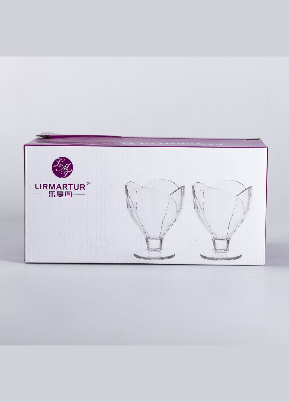 Набор креманок на ножке 6 шт креманки стеклянные для десертов, мороженого, желе набор 180 мл HP-YH-64 Yiwu (322654085)