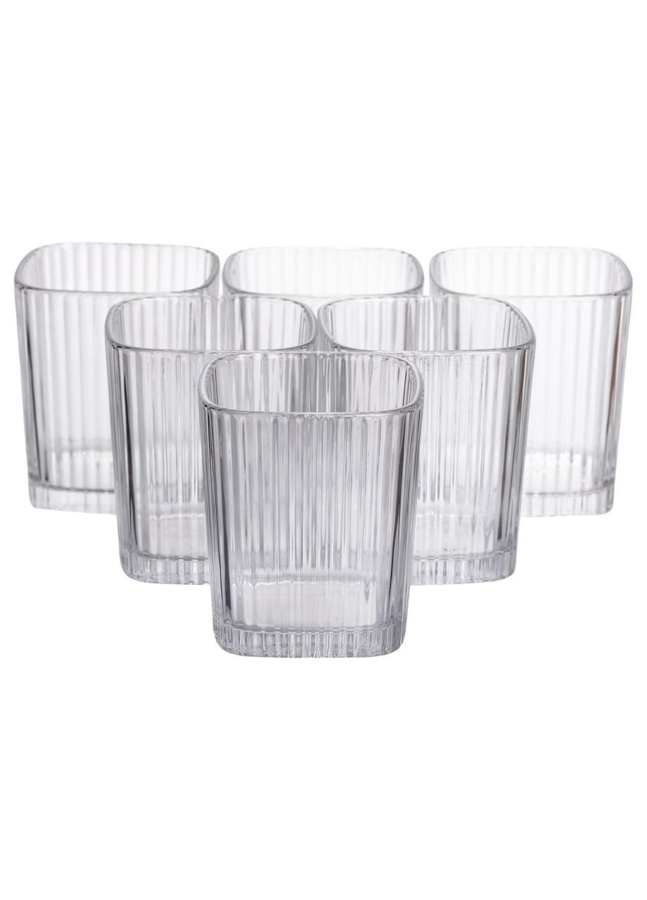 Набір склянок 6 (шт) 250 (мл) для лимонадів, соку, води, коктейлів Прозорий HP-19-AY-2 Yiwu (370675908)