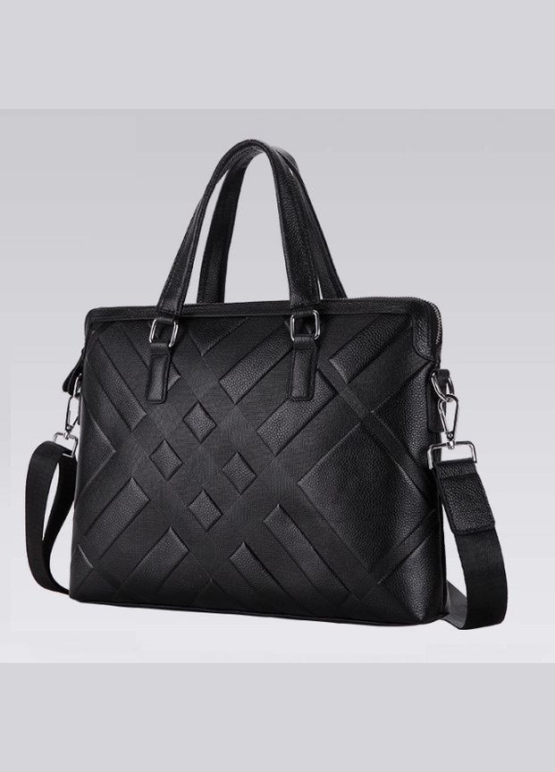 Сумка портфель для документов мужская натуральная кожа Черный No Brand (302391116)