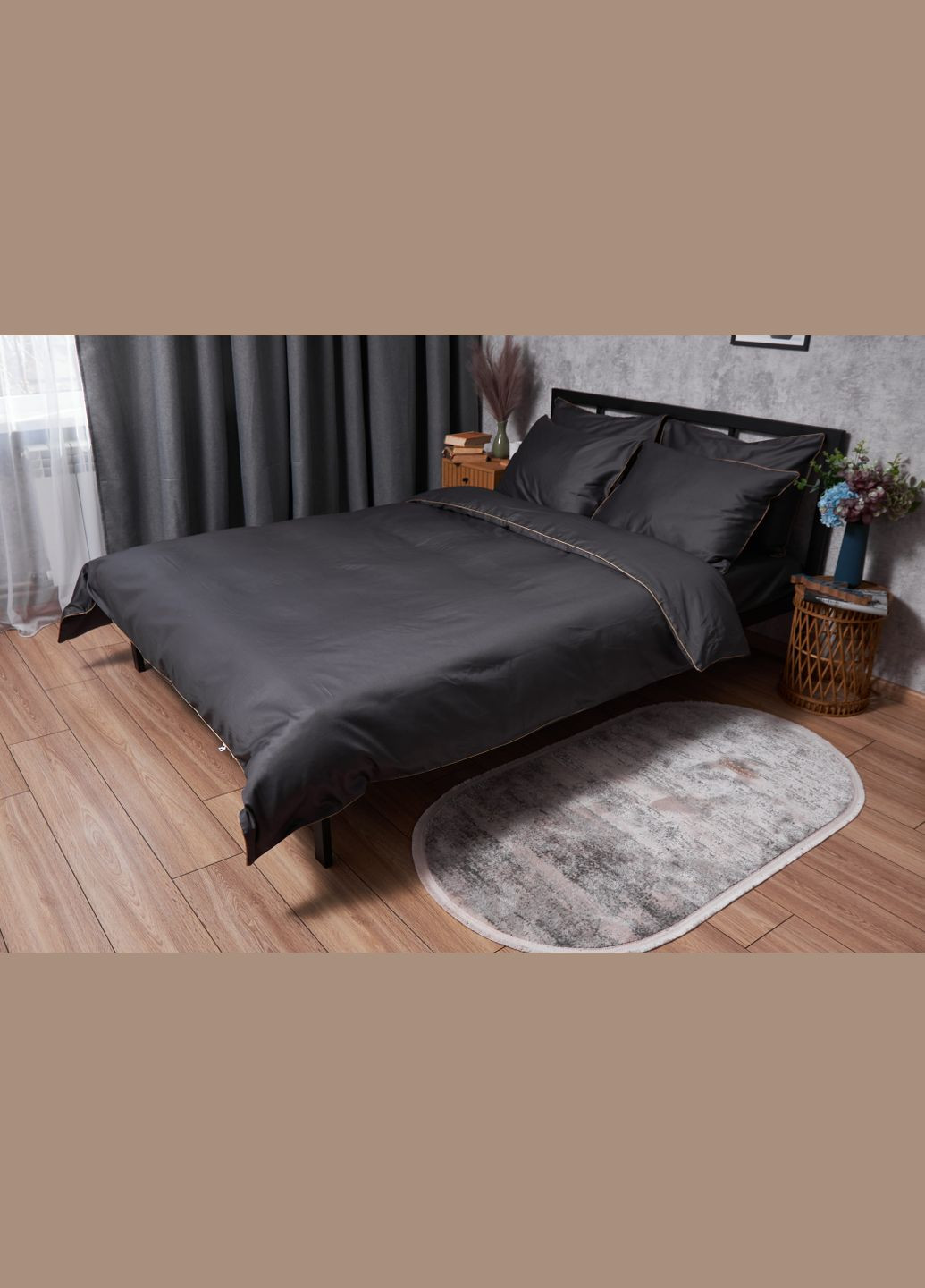 Комплект постельного белья Satin Premium семейный 143х210х2 наволочки 4х70х70 (MS-820003914) Moon&Star Gold Corner (288044326)