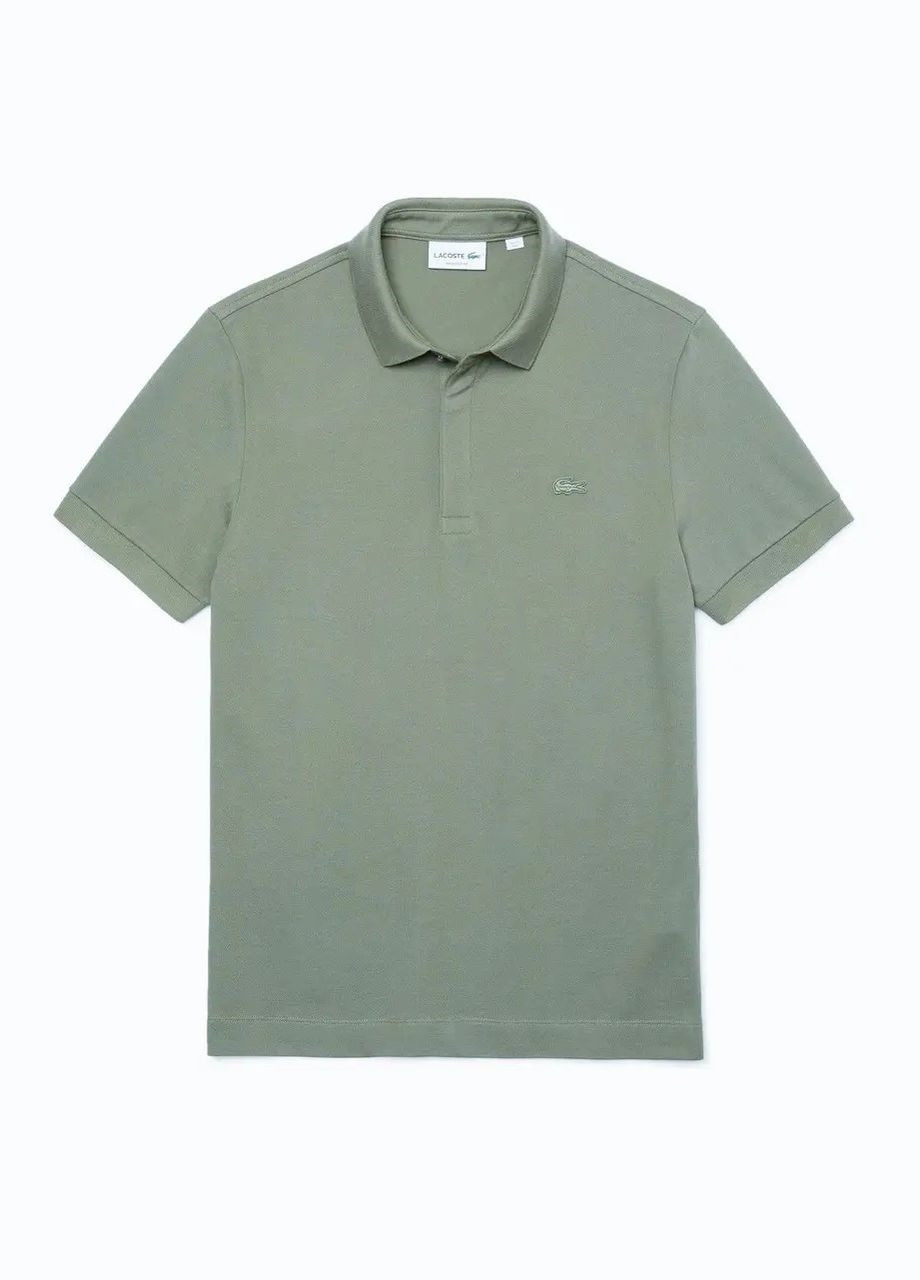 Оливковая (хаки) футболка-поло мужское lacoste для мужчин LC
