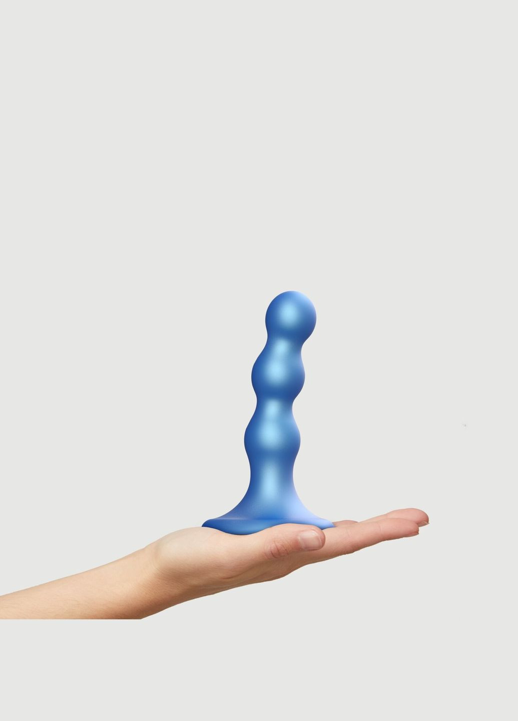 Насадка для страпона Dildo Plug Balls Blue Metallic S Strap-On-Me (335389245)