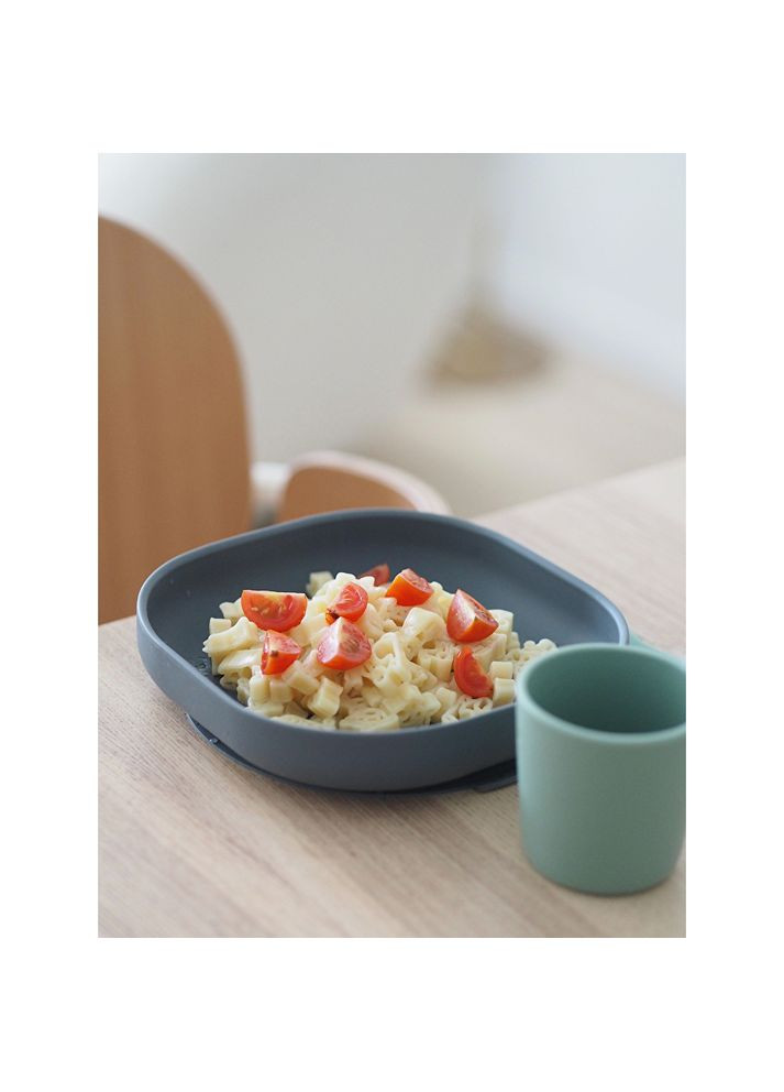 Тарелка силиконовая на присоске 600 мл минерал, арт. 913550 Beaba (369669007)