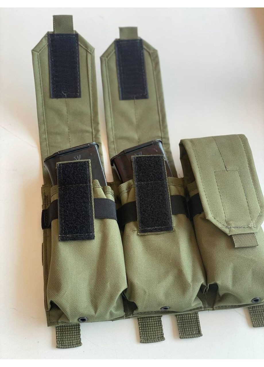 Підсумок потрійний для магазинів АК закритий з MOLLE(Піксель)(Олива)(Мультикам) Олива MorningStar (365783767)