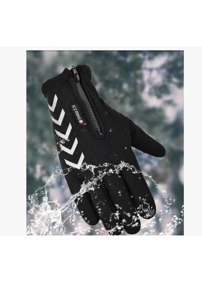 Перчатки мужские сенсорные черные No Brand (372473842)