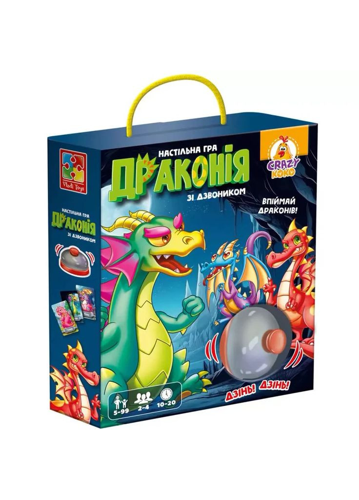 Гра настільна Драконія зі дзвоником (VT8010-12) Vladi toys (369905129)