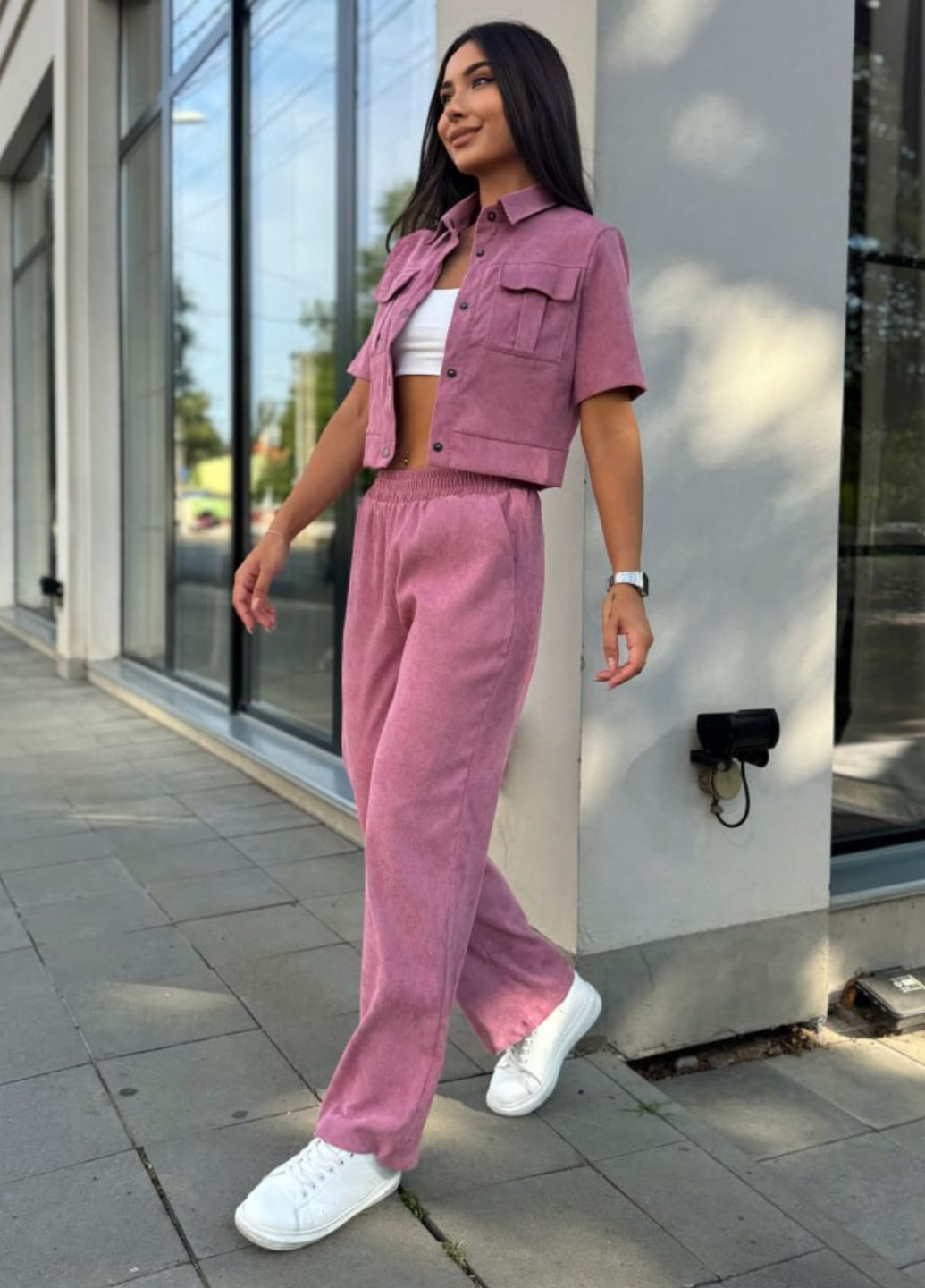 Костюм двойка: Укороченный пиджак с коротким рукавом и брюки Allthings (327290041)