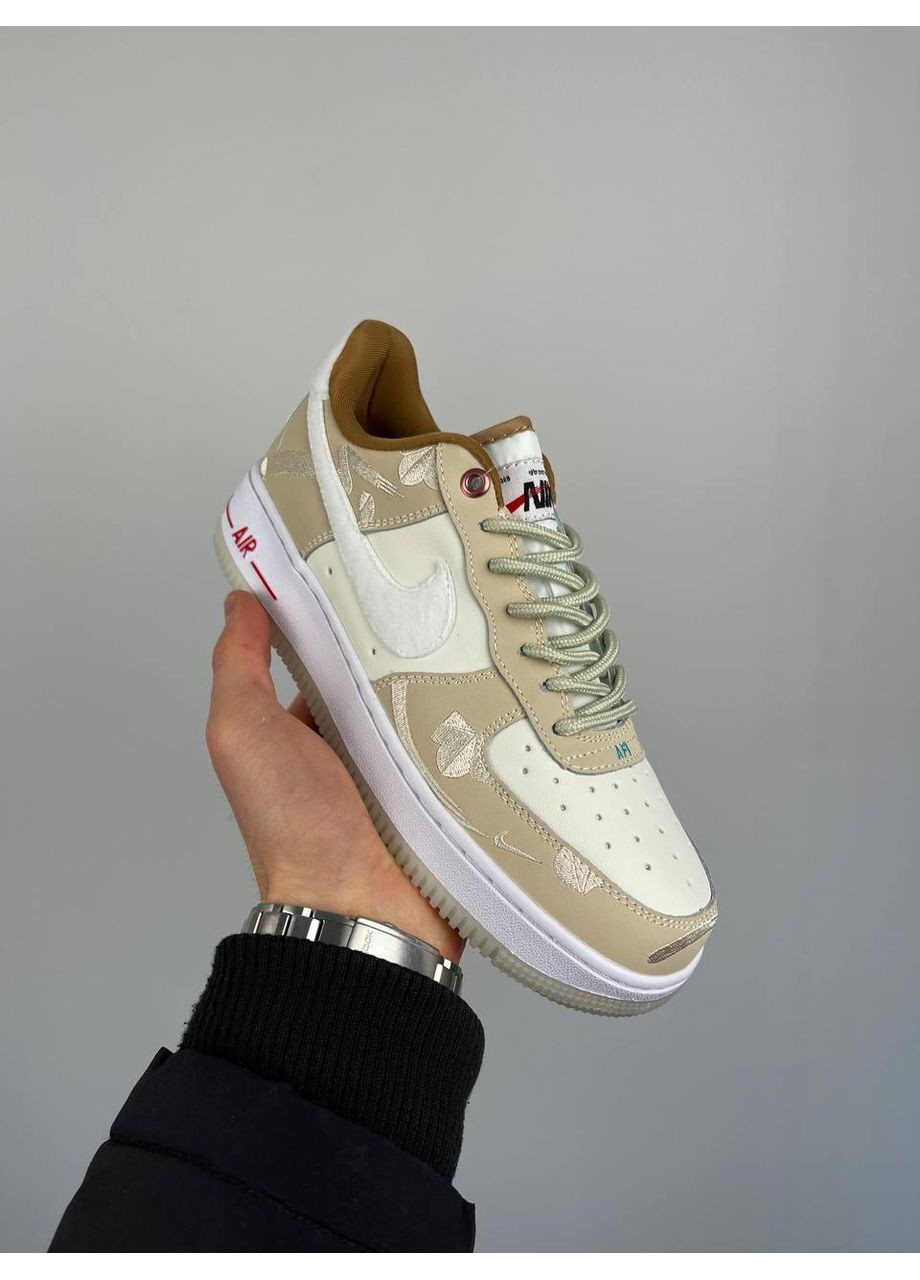 Бежевые демисезонные кроссовки мужские nike air force 1 07 lx fd4341-101 найк аир форс 1 премиум No Brand