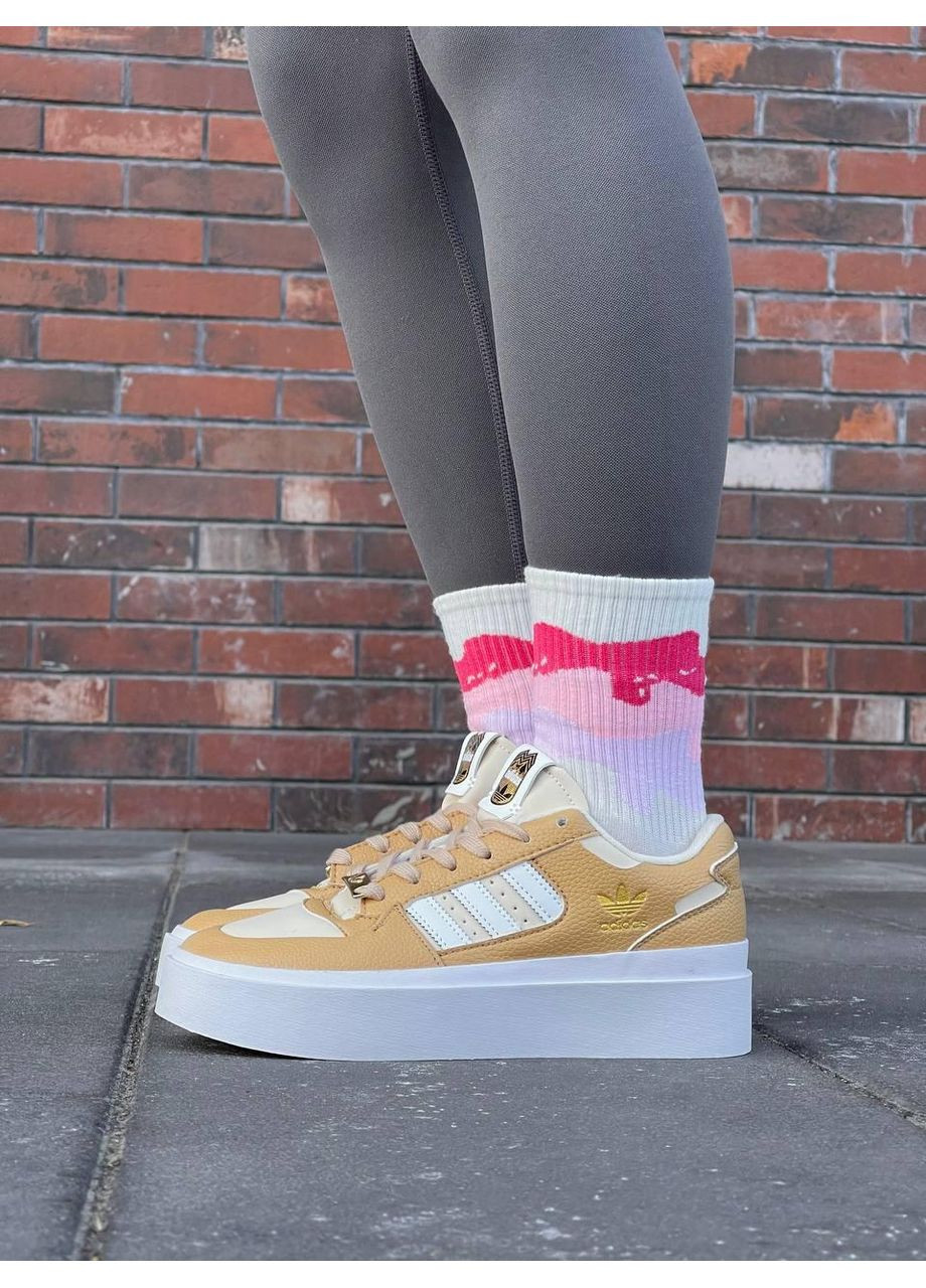 КРОСІВКИ ЖІНОЧІ ADIDAS FORUM BONEGA BEIGE IF4829 АДІДАС ФОРУМ No Brand бежеві демісезони (368885395)