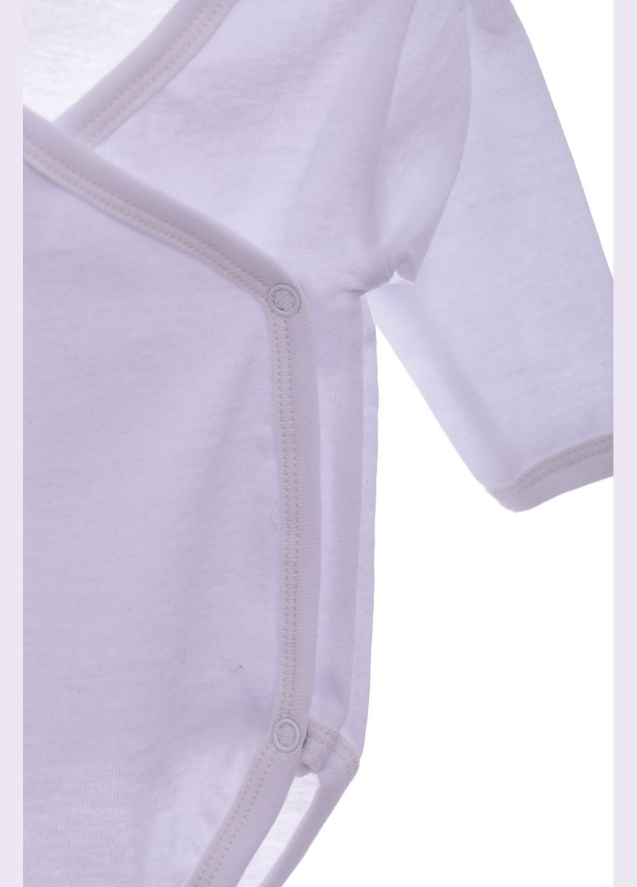Боди с длинным рукавом кулир на кнопке белый 62 см (39693) BABYKROHA (297197891)