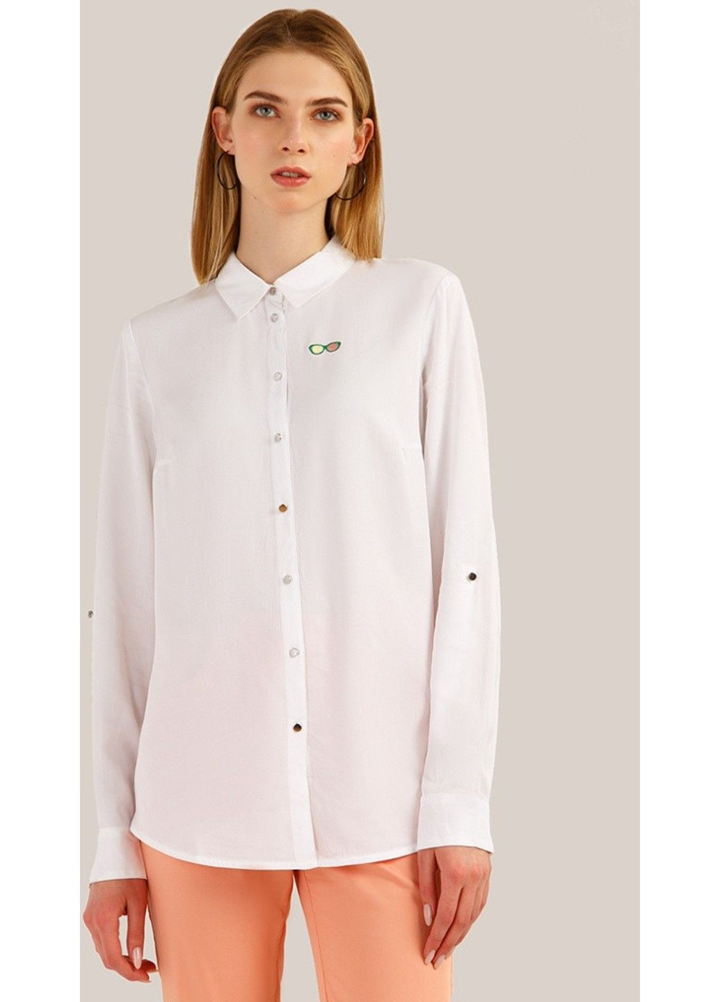Белая летняя рубашка s19-14010-201 Finn Flare