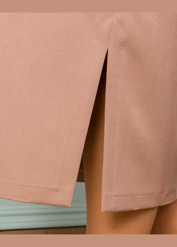 Темно-бежевое платье 14528-3 Alenka Plus