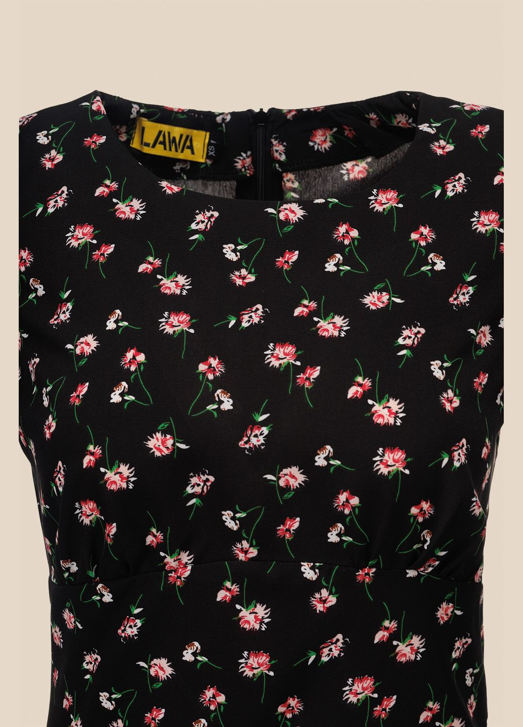 Черное повседневный платье с узором женское wtc02319 черный shop (2000990655417) LAWA