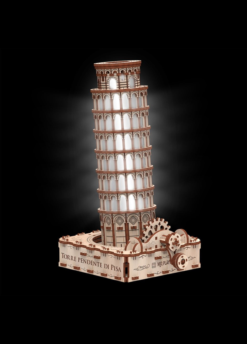 Деревянный механический 3d конструктор Пизанская башня No Brand (295376477)