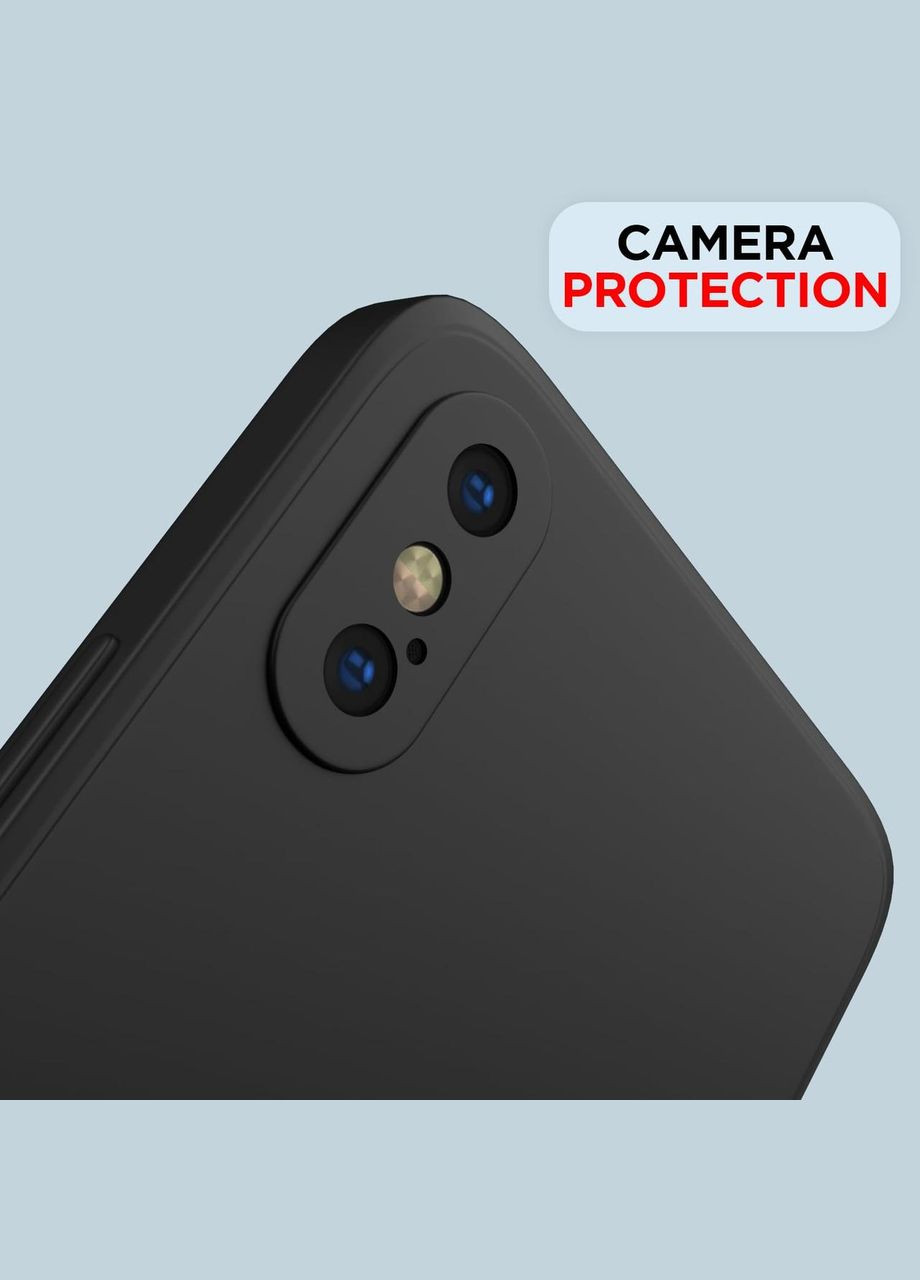 Силіконовий чохол для iPhone X XS Чорний матовий чохол з MagSafe на айфон x xs TPU (333342995)