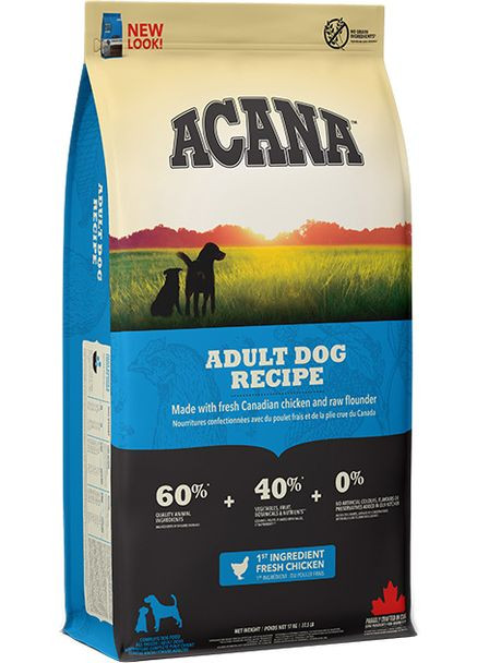 Сухой корм для собак Adult Dog Recipe для всех пород и стадий жизни 17 кг (a52517) Acana (280951619)