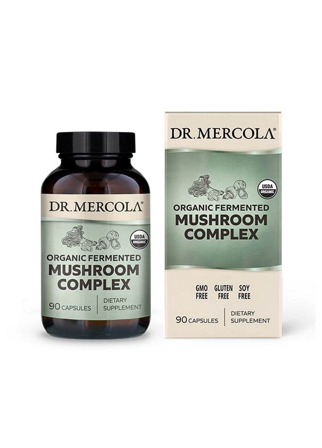 Натуральная добавка Fermented Mushroom Complex, 90 капсул Dr. Mercola (293419909)