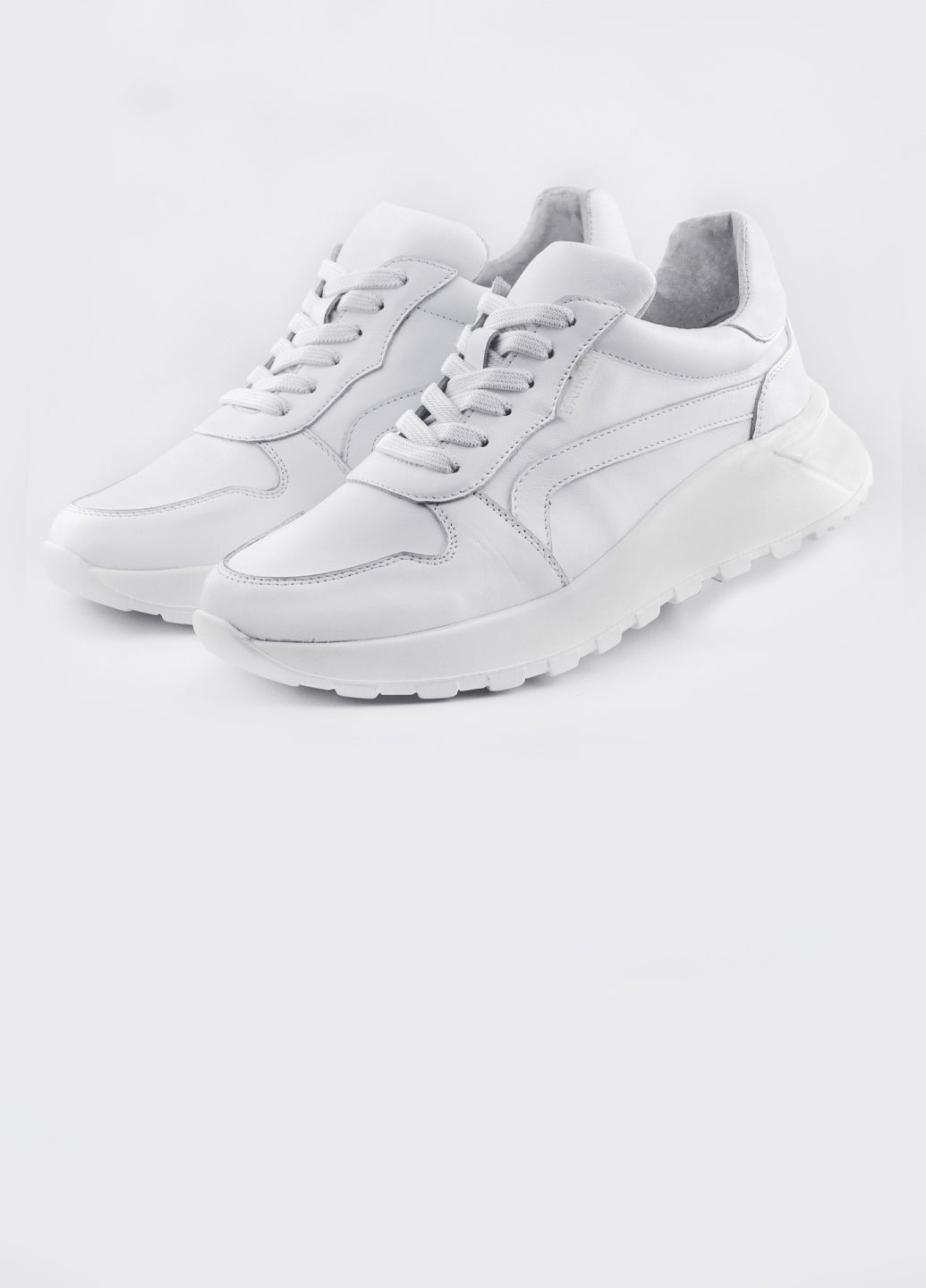 Женские кроссовки кожаные, белые (0099) Bahram белые всесезоны (332787170)