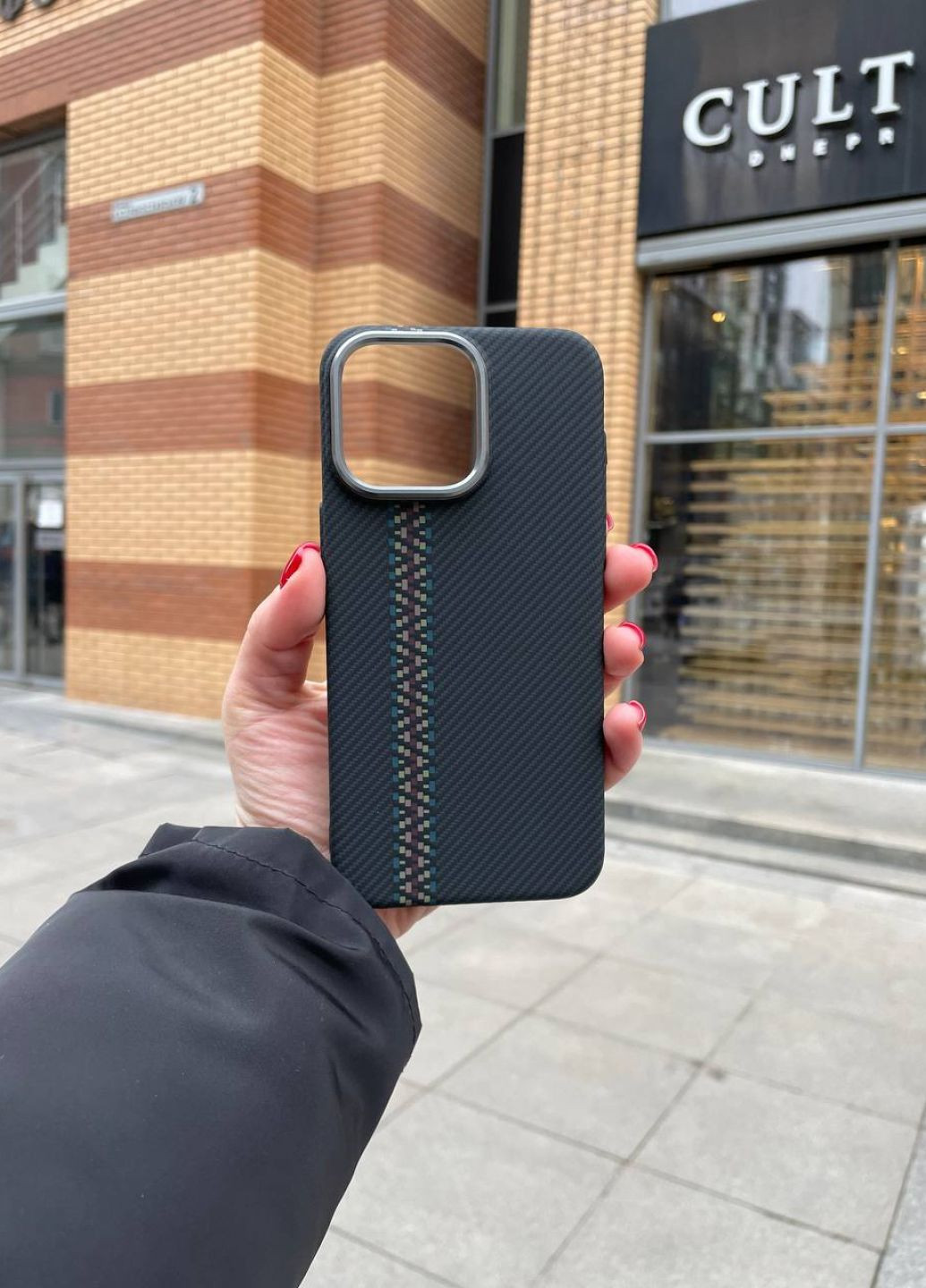 Чохол карбоновий для iPhone 15 Carbon Black MagSafe / чохол айфон 15 чорний No Brand (317946643)