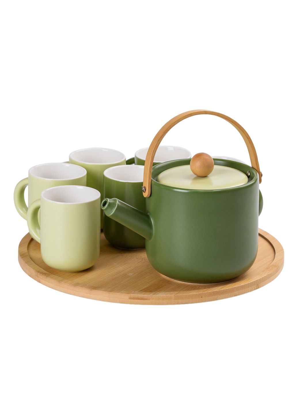 Чайний сервіз Fantasy керамічний на 6 персон на поворотній підставці Yiwu (328441262)