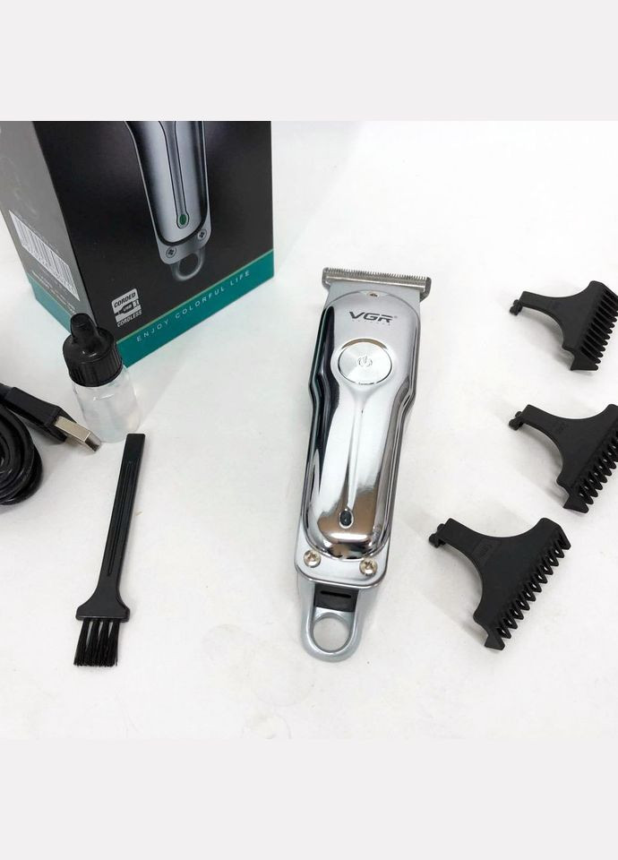 Машинка для стрижки волосся акумуляторна V-071 тример для бороди та вусів, окантувальна машинка VGR (364664574)
