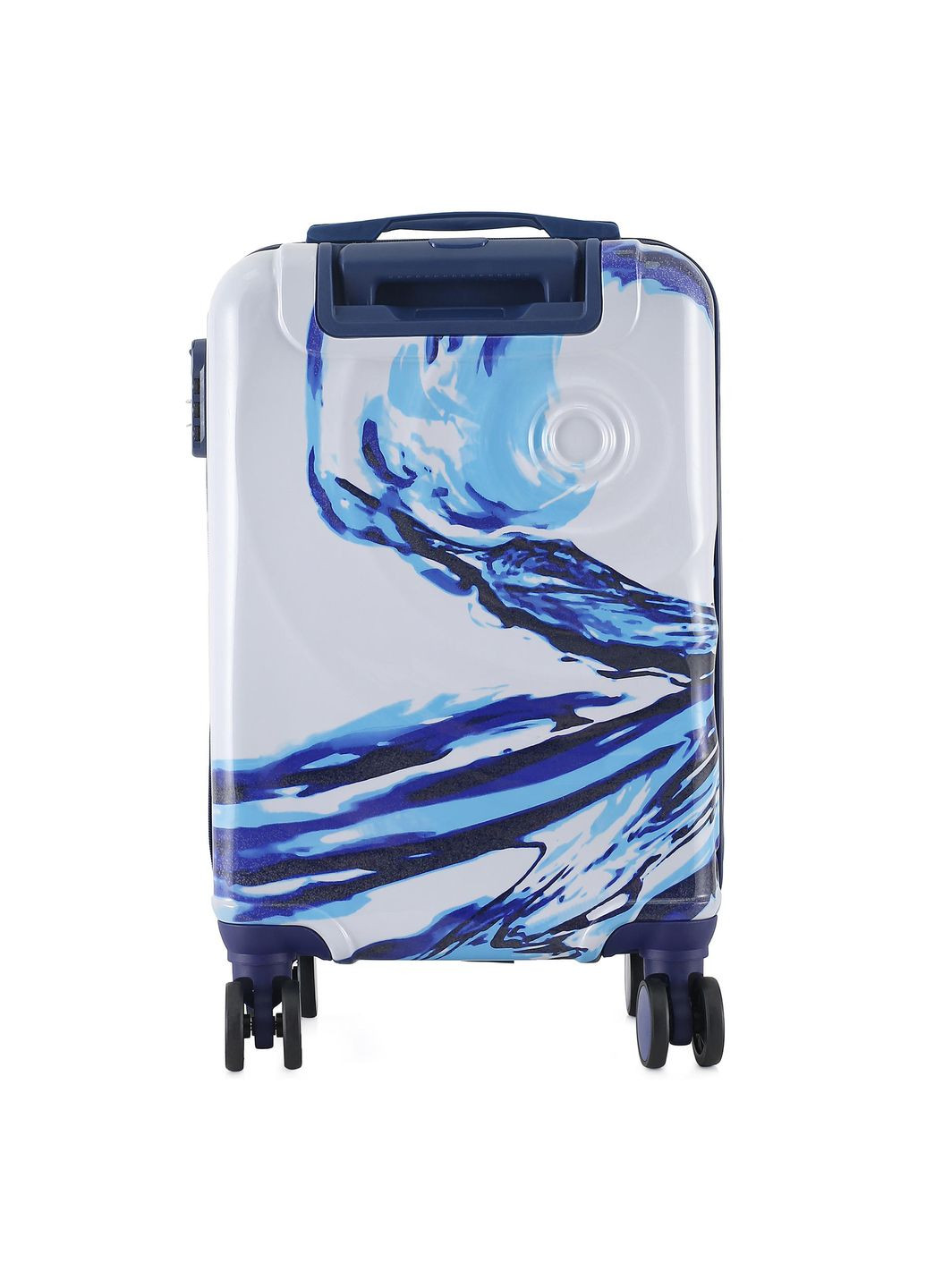 Валіза 20" (S) White/Blue Print (T5653-1) Semi Line (315593463)