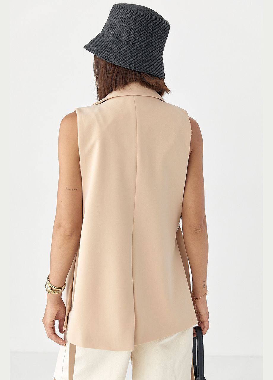 Жіночий класичний подовжений жилет Lurex (336678786)