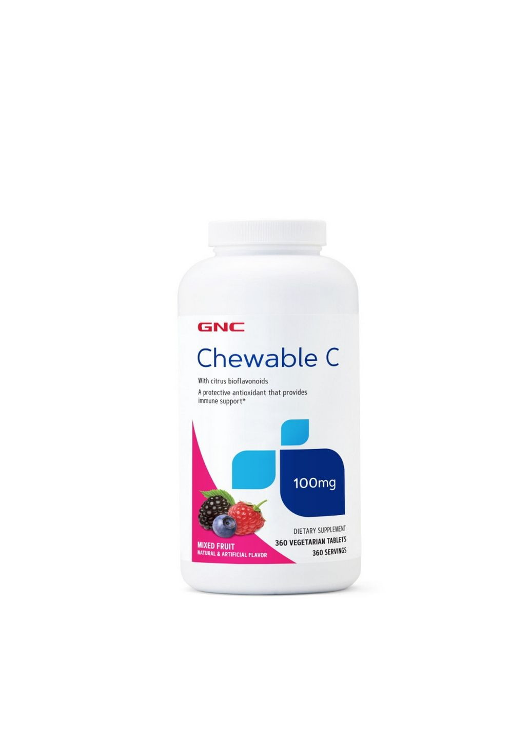Витамины и минералы Chewable C 100 mg, 360 вегатаблеток GNC (293418535)