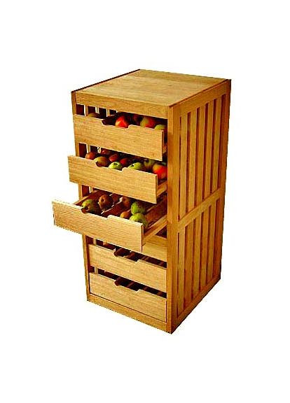 Стелаж для овочів і фруктів з дерева Ейнімус каррі (ЯХТ-004903) No Brand (327868414)