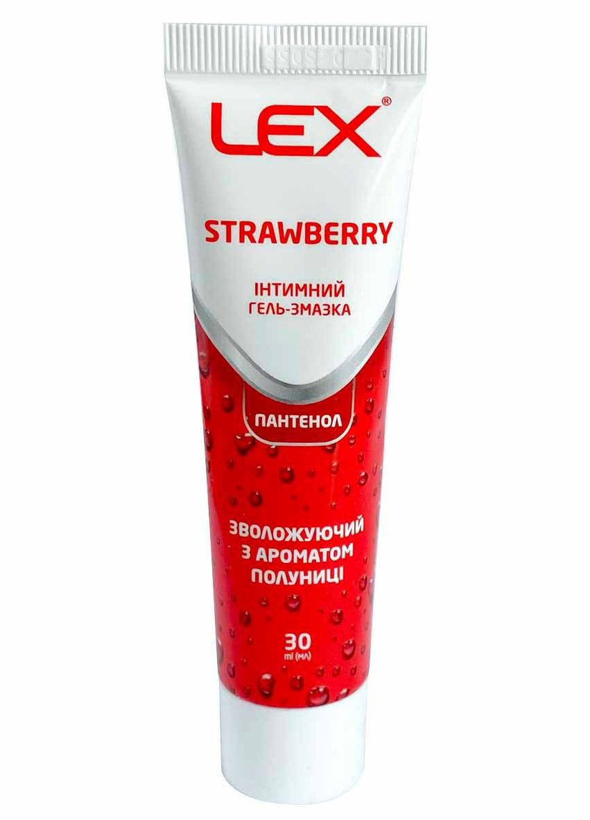 Гель-змазка Strawberry 30мл пантенол з ароматом полуниці LEX Strawberry 30 (341538361)
