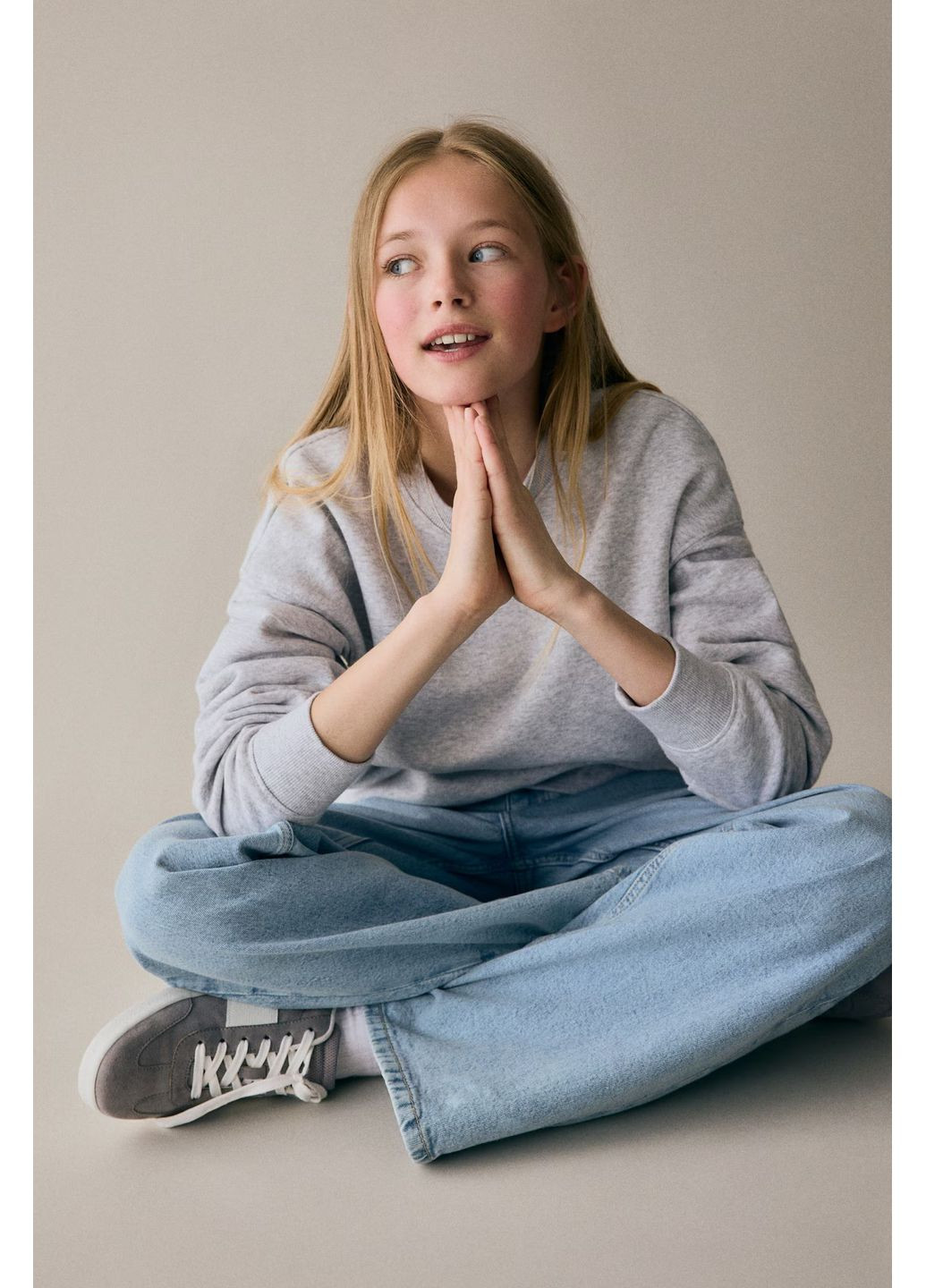 Голубые демисезонные прямые джинсы H&M