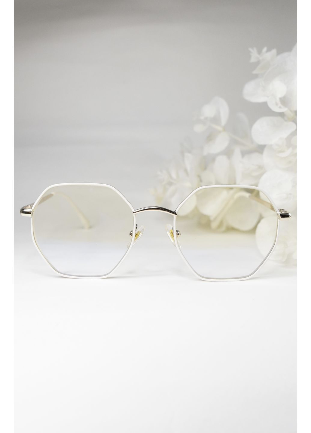 Трендовые очки для зрения восмиугольник -2.50 БлюБлокер Антиблик Fabia Monti (368770023)