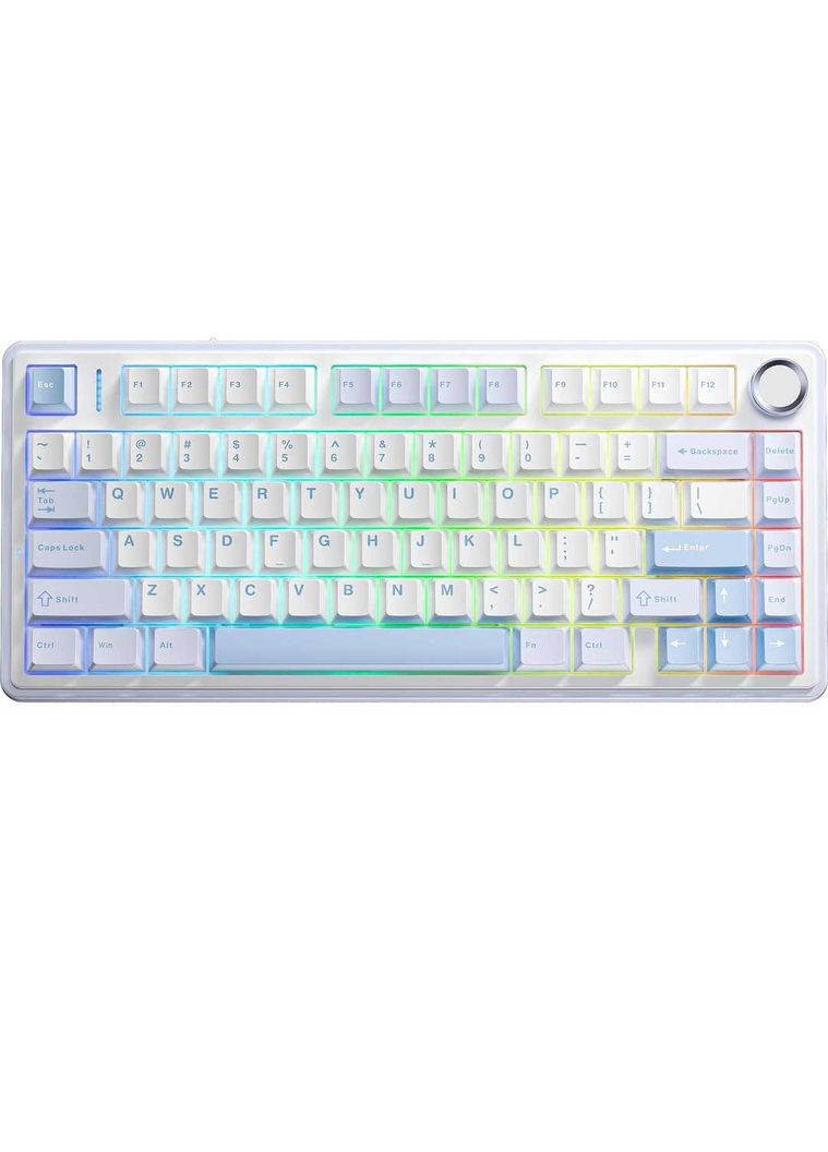 Клавиатура беспроводная F75 Gasket Greywood V3 Blue (6948391208633) Aula (336957284)