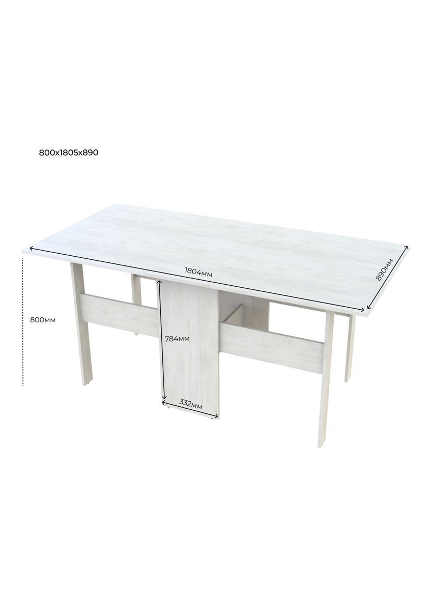 Стол в кухню Торонто Белое дерево 180х89х80 см Doros (323136956)