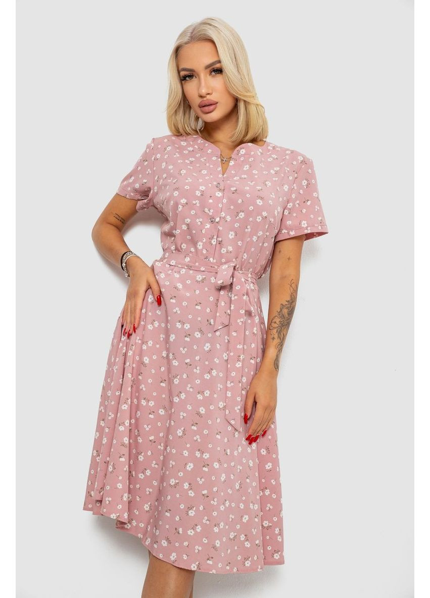 Рожева сукня софт з принтом,, 230r1111 Ager