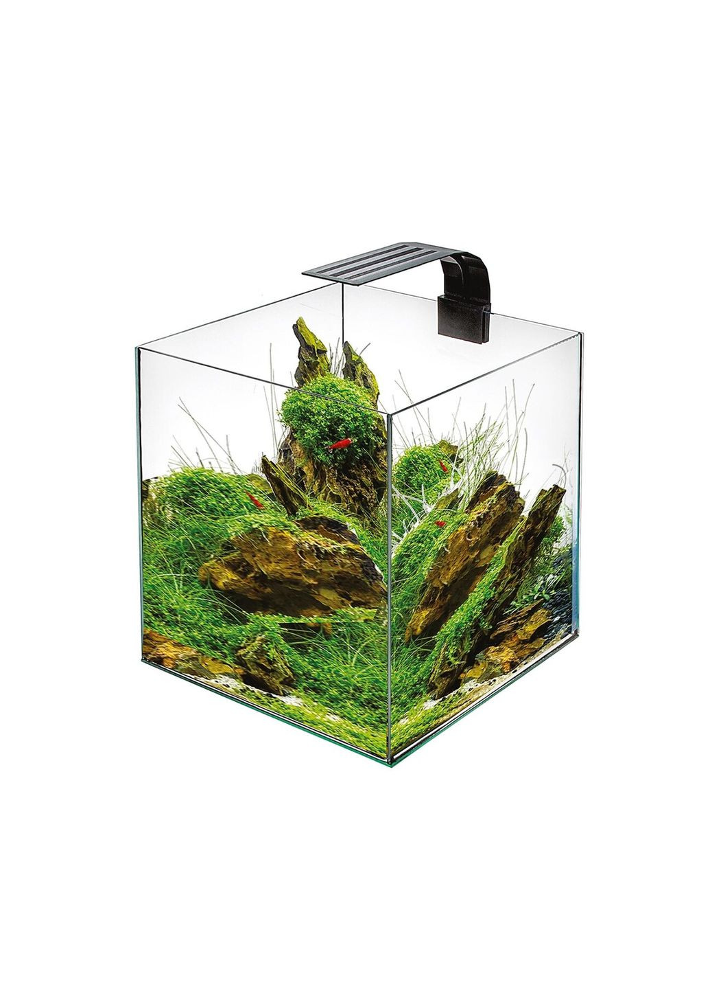 Акваріум "Led Куб 30 чорний" 30x30x33см, 28л. + комплект. Happet (360245554)