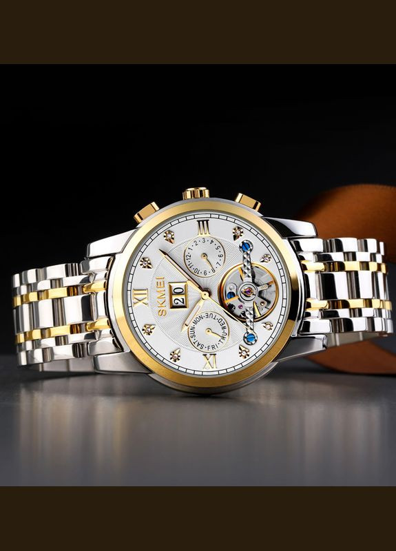 M029TGDSI Gold-Silver-Silver механический с автоподзаводом классический Skmei (323079793)