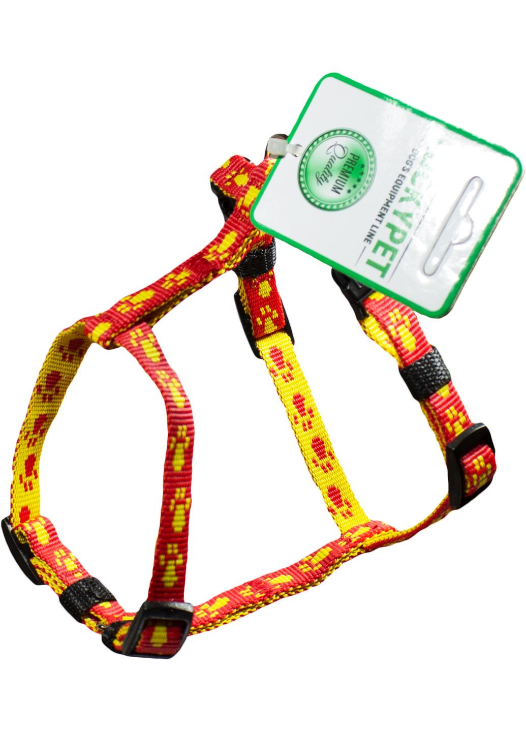 Нагрудник капроновый Н-образный Лапки 1.0/20-29/28-37 Черно-серый (4820268550187) Lucky Pet (332880937)