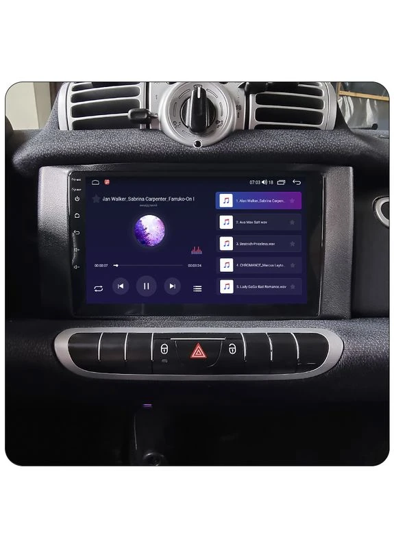 Штатная магнитола для Smart Fortwo II 2007-2015 экран 9" 4/32Gb 4G Wi-Fi GPS Top Lesko (378905445)