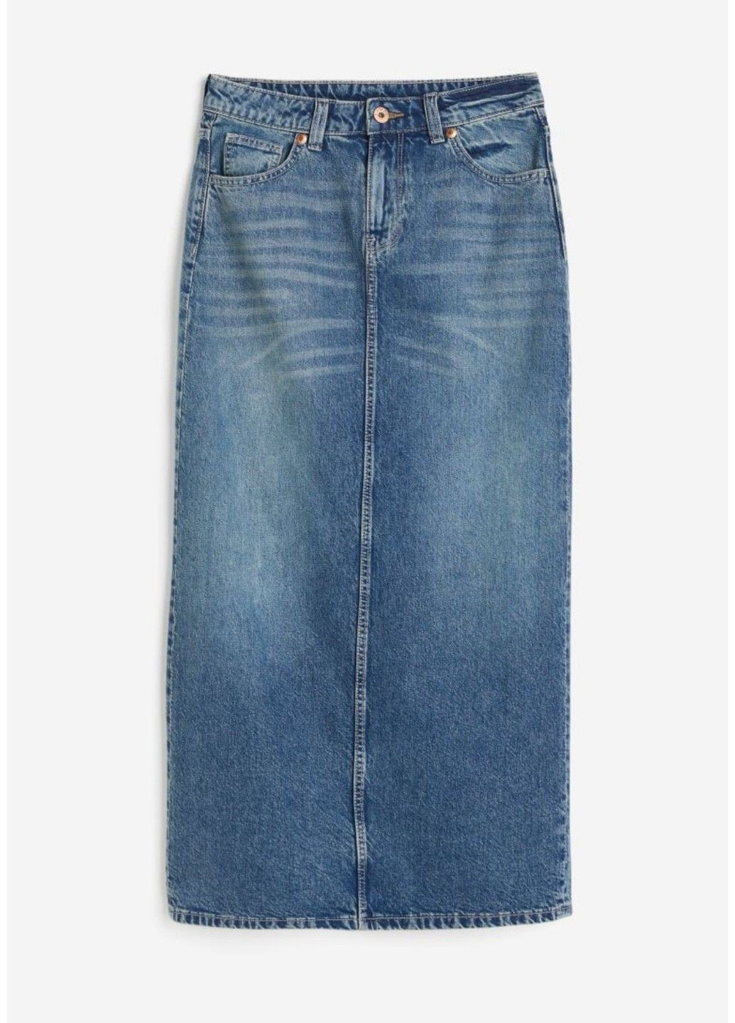 Жіноча джинсова спідниця з розрізом Н&М (56907) XS Синя H&M (290704954)