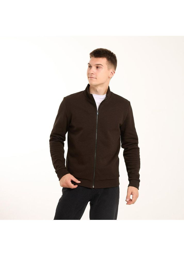 Чоловіча кофта демісезонна на блискавці коричнева Freedom (365754692)