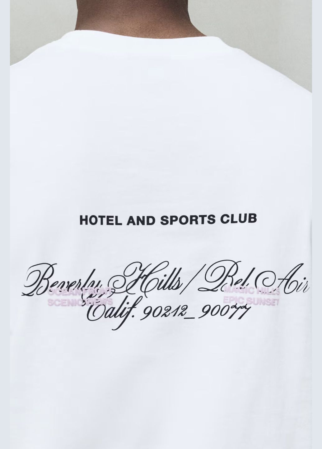 Белая футболка H&M loose fit