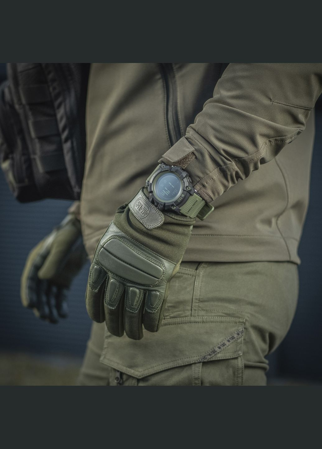 Годинник тактичний Adventure Black/Olive M-TAC (303262677)