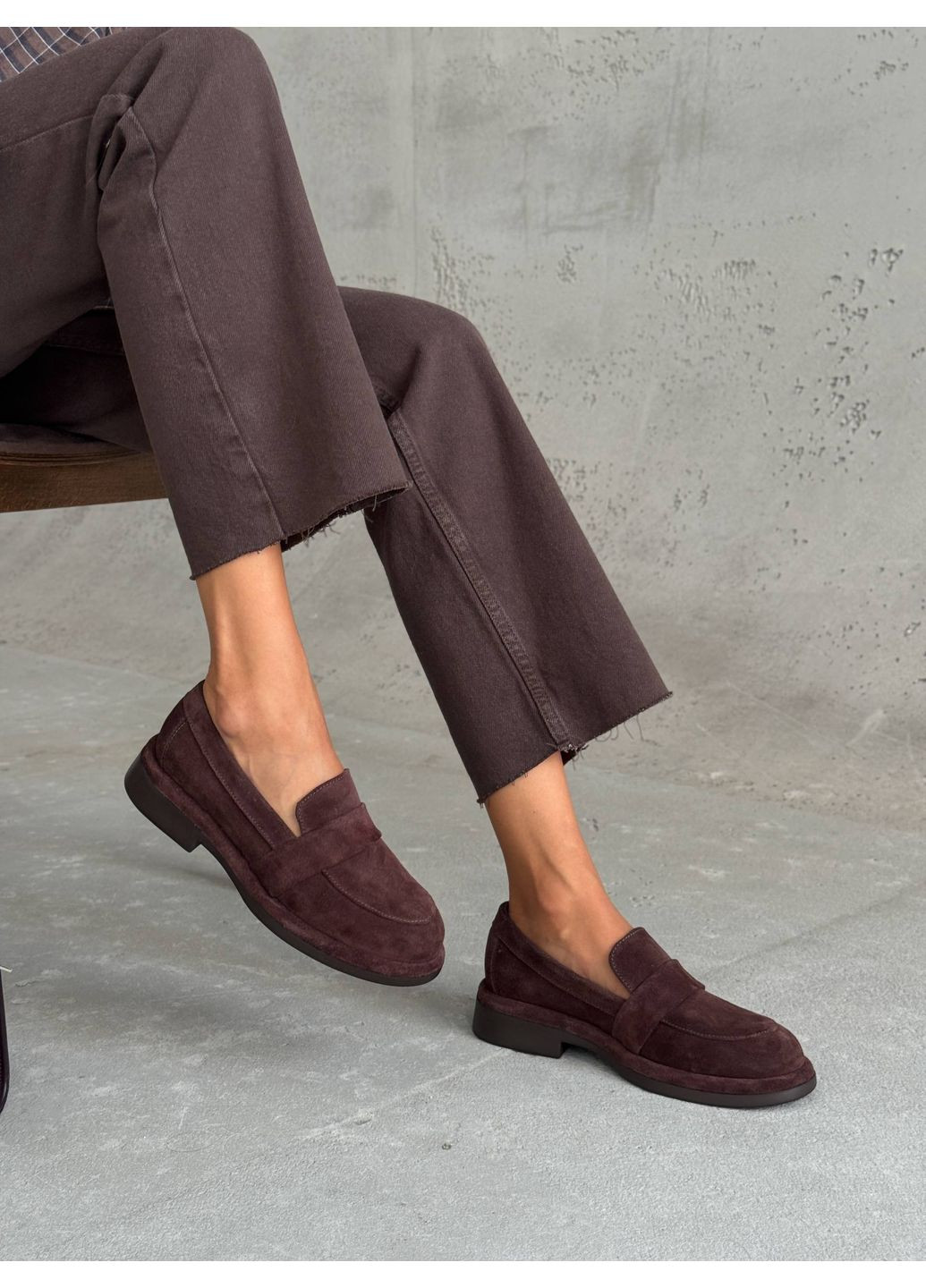 No Brand Лоферы женские NikArt 11698 (шоколадная, натуральная замша, Украина) коричневый з, — (356455383)