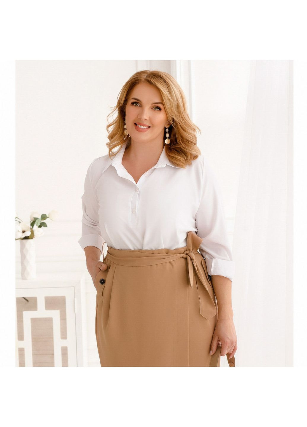 Бежевая повседневная юбка Liton