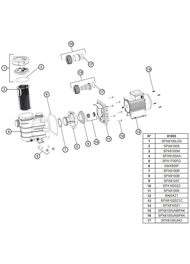 Насос для бассейна PL 81004 (220В, 10.8 м3/ч, 0.5 HP) Hayward (315035782)
