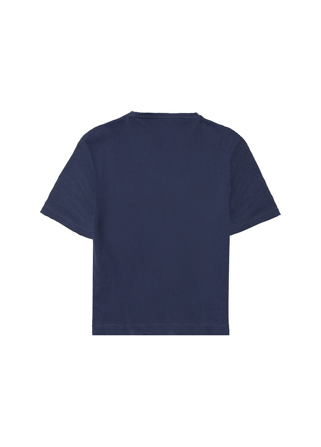 Синя демісезонна футболка оверсайз з паєтками для дівчинки Pepperts