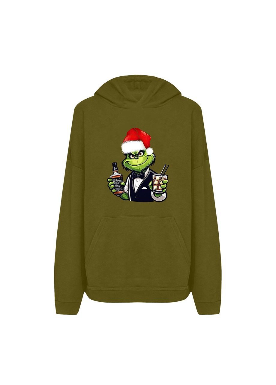 Новогоднее худи с принтом "Пьяный дух Рождества". Гринч (10391573382) ТiШОТКА (368570620)