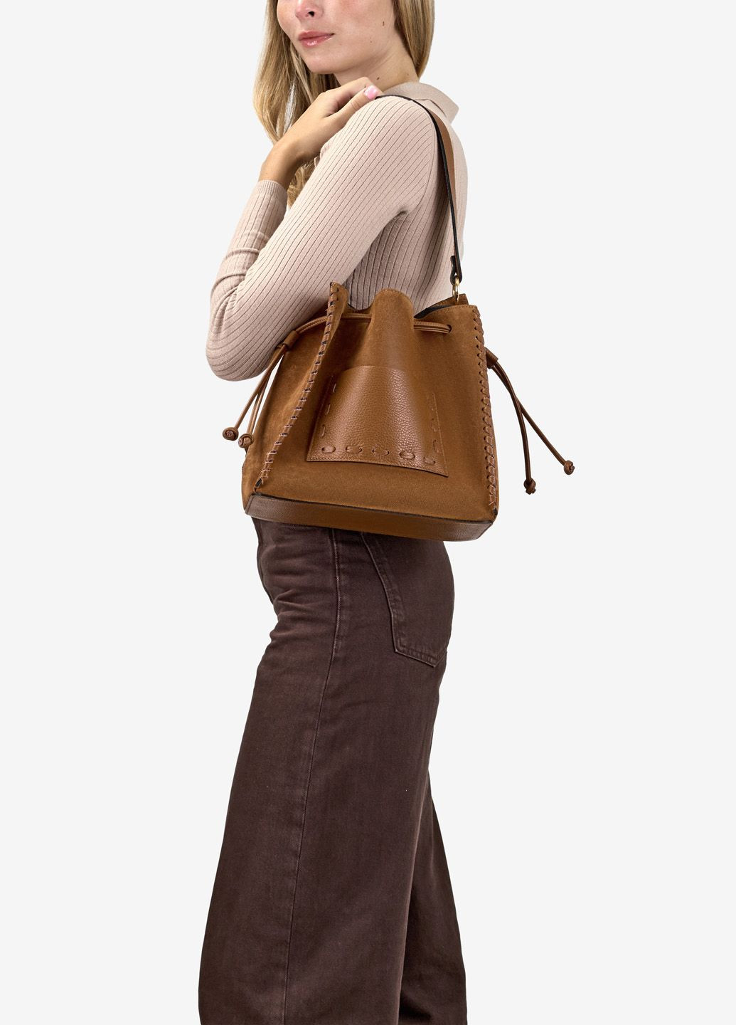 Сумка жіноча замшева крос-боді середня Сrossbody Regina Notte (363830925)